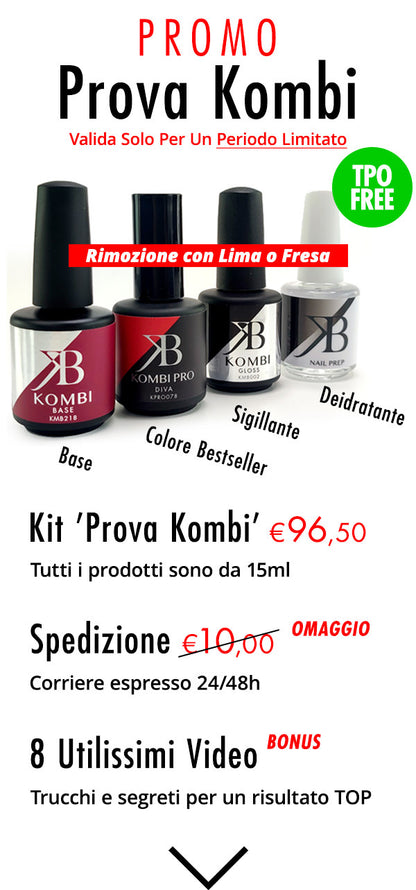 Kit Prova Kombi: Based Bordeaux + Diva + Gloss + Nail prep
